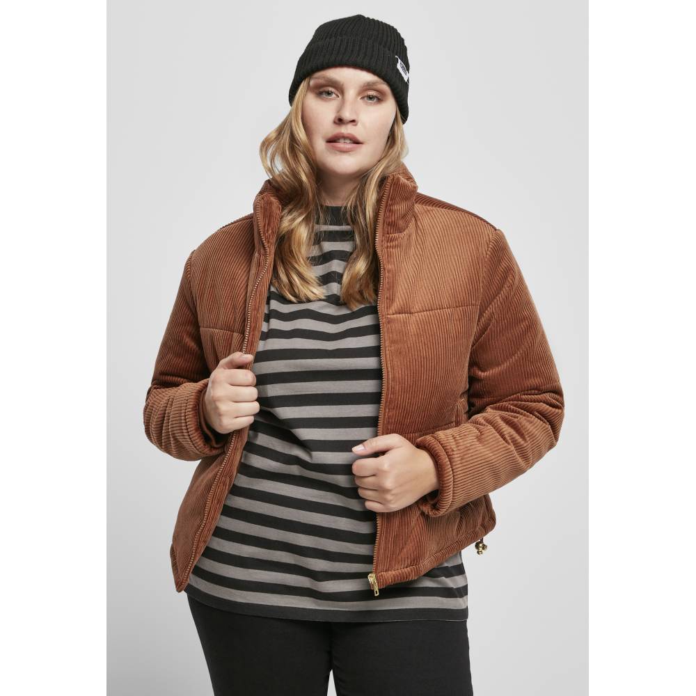 Urban Classics - Corduroy Puffer coat - Brown